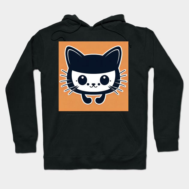 Cartoon cat character icon logo Hoodie by DyeruArt